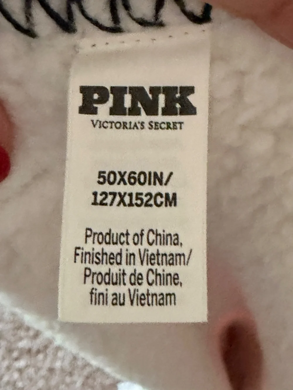 NWOB Victoria's Secret Red Buffalo Plaid Throw Blanket 50